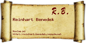 Reinhart Benedek névjegykártya